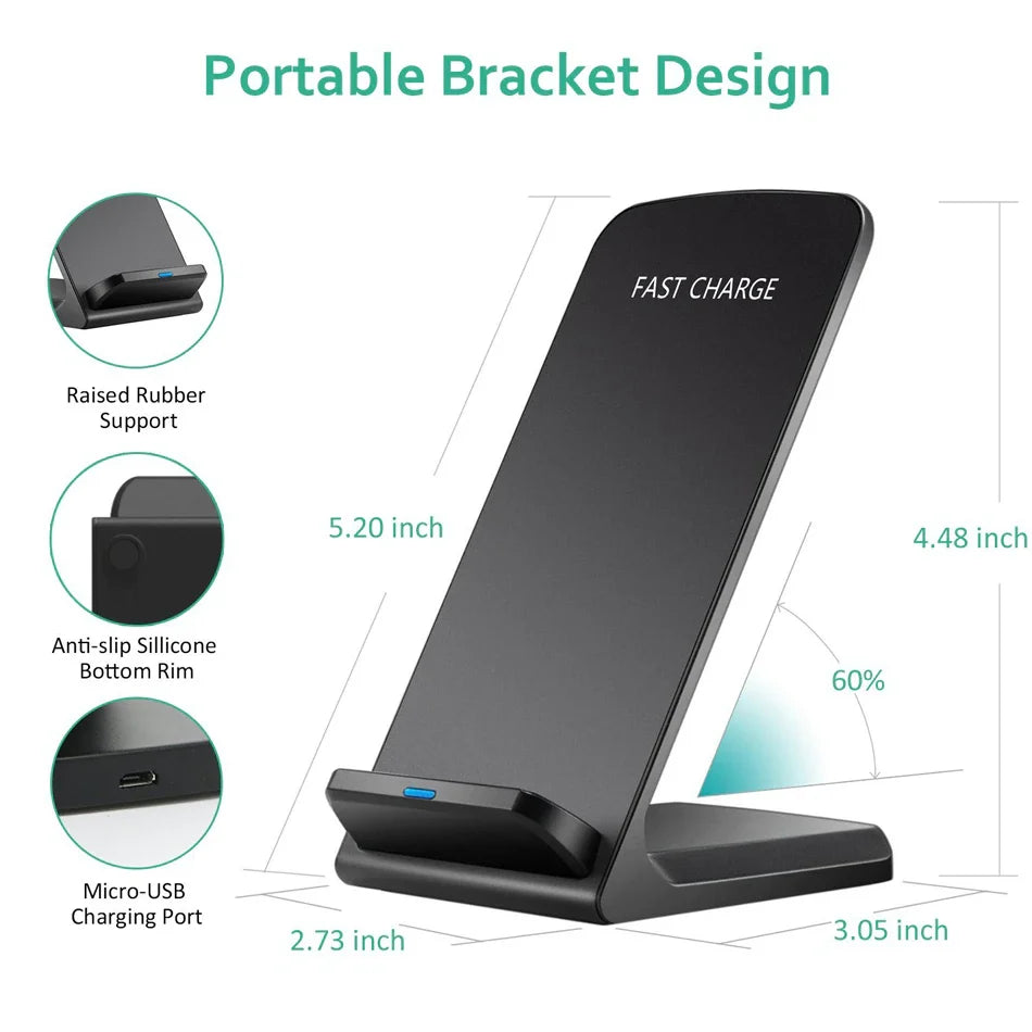 Qi wireless charging pad stand
